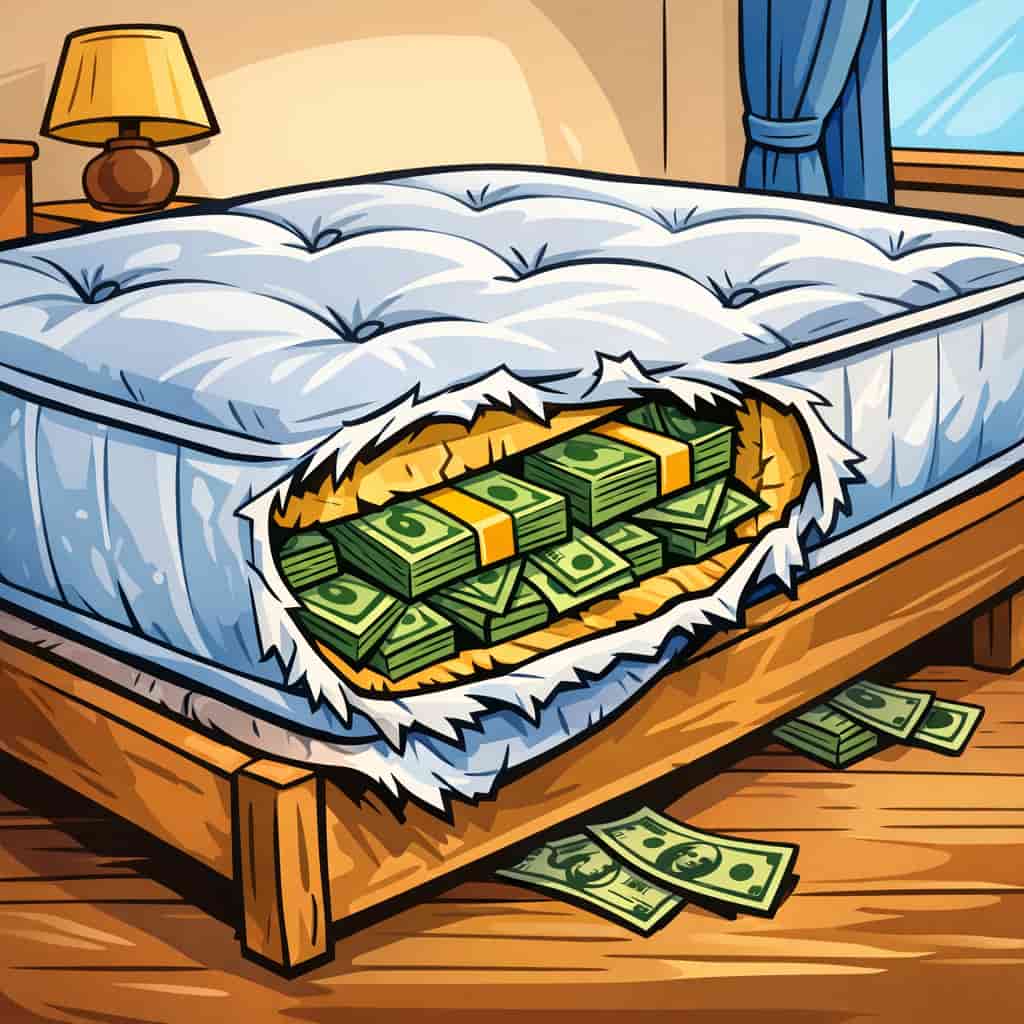 Money in a mattress